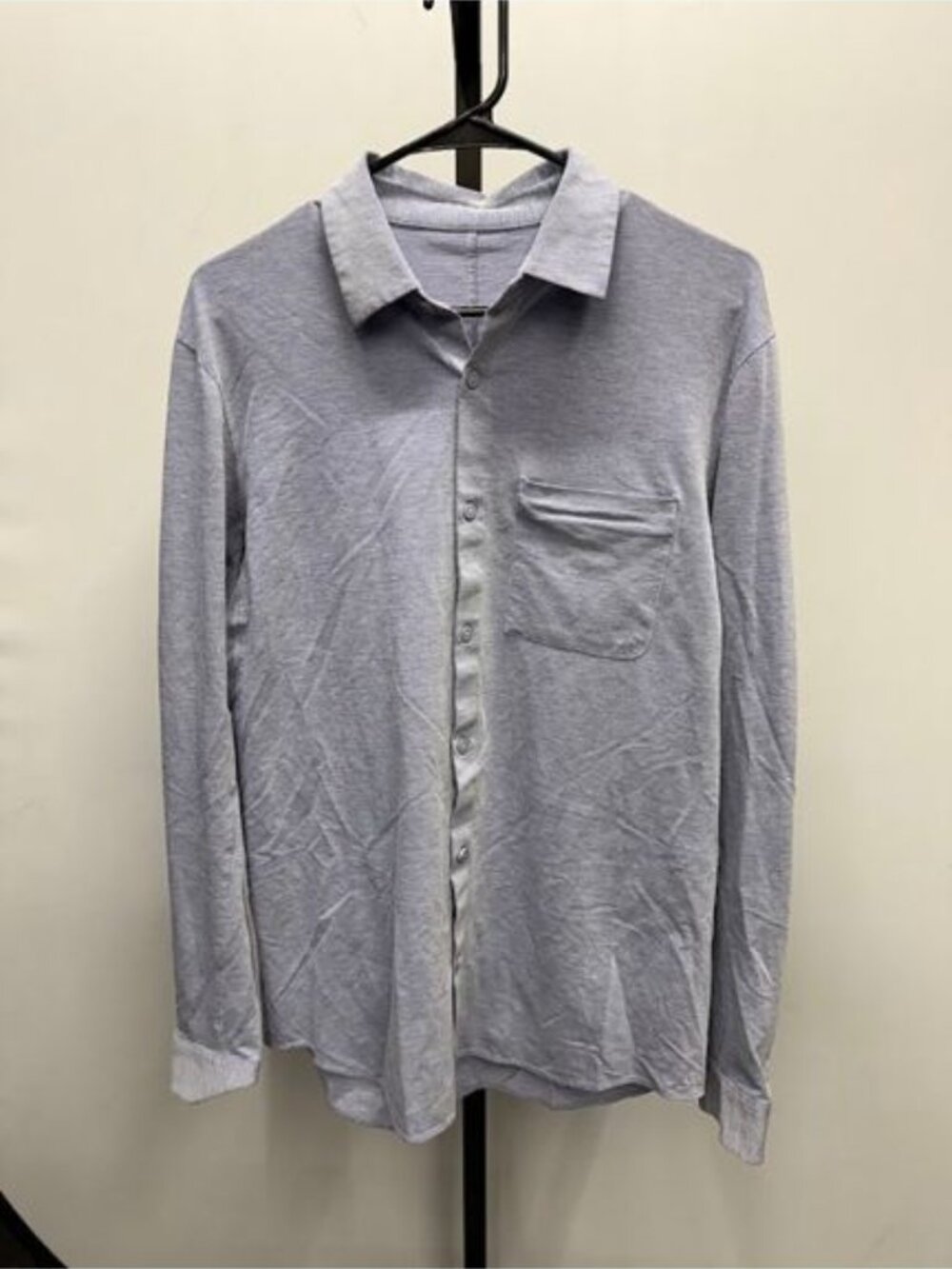 Lululemon Commission Long Sleeve Shirt in Harbor Blue/White